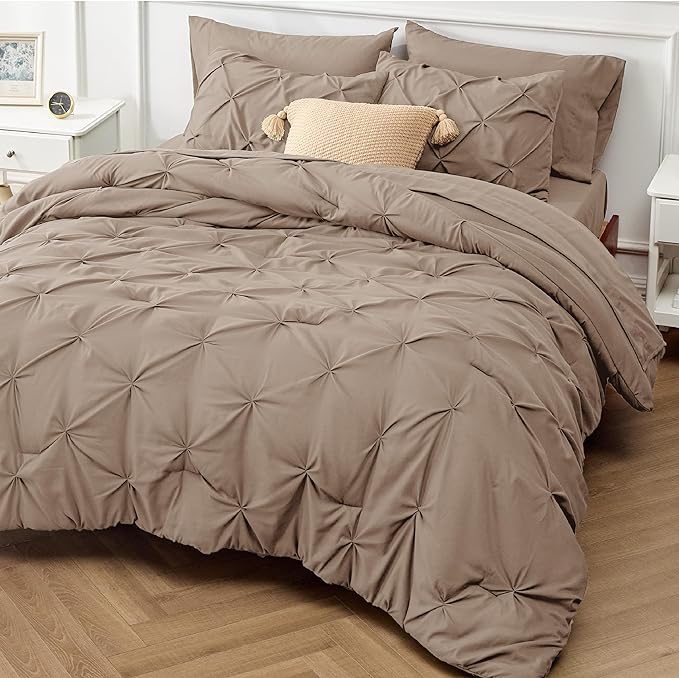 Bedsure Full Size Comforter Sets - Bedding Sets Full 7 Pieces, Bed in a Bag Green Bed Sets with Comforter, Sheets, Pillowcases & Shams, Adult & Kids Bedding