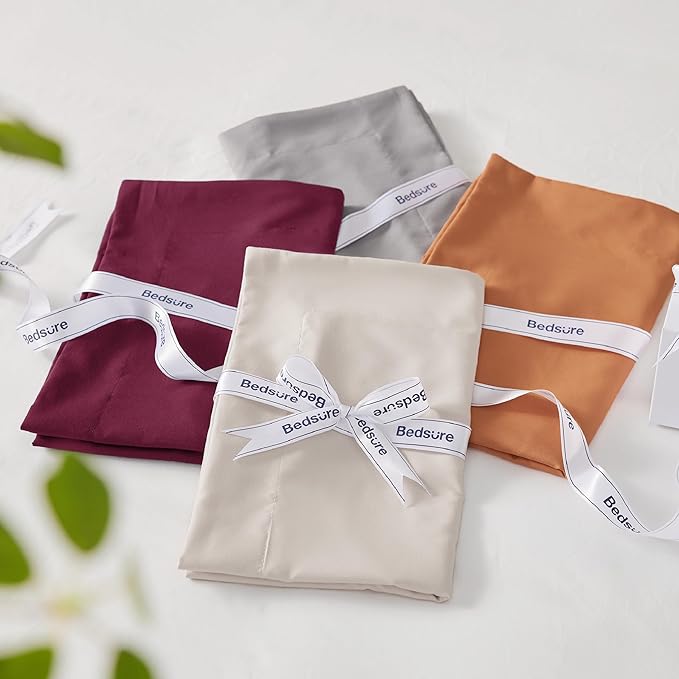 Bedsure Burgundy Twin Comforter Set - 5 Pieces Solid Twin Bed in a Bag, Twin Bed Set Burgundy with Comforters, Sheets, Pillowcase & Sham