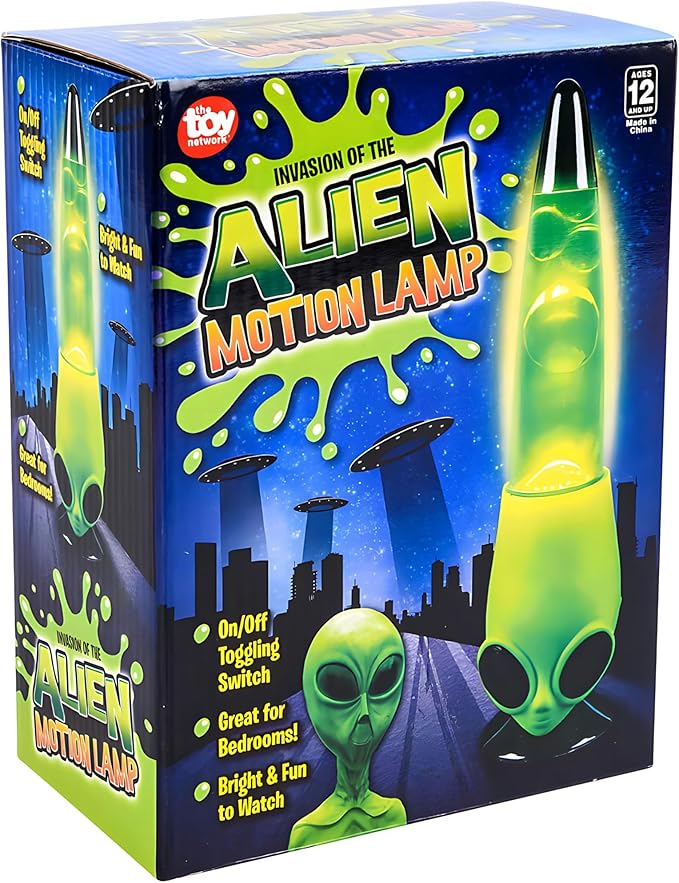 Rhode Island Novelty 13 Inch Alien Head Wax Motion Lamp