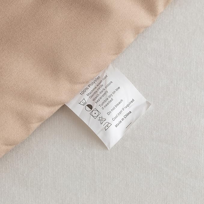 ROSGONIA California King Comforter Set Taupe Brown, 3pcs (1 Boho Tan Cal King Comforter & 2 Pillowcases), Soft Bedding Lightweight Bedspread Blanket