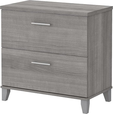 Bush Somerset 2-Drawer Lateral File Cabinet, Letter/Legal, Platinum Gray, 30-Inch (WC81280)