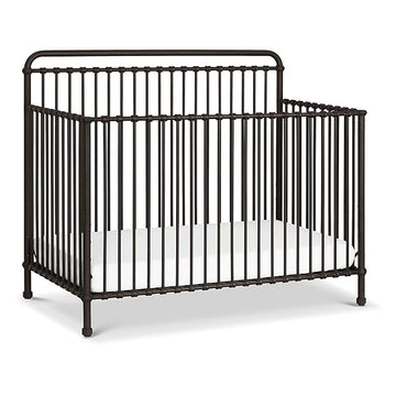Namesake Winston 4-in-1 Convertible Metal Crib in Vintage Iron, Greenguard Gold Certified