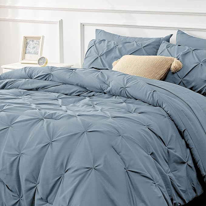 Bedsure California King Comforter Set - Cal King Bed Set 7 Pieces, Cali King Bedding Set with Comforter, Sheets, Pillowcases & Shams