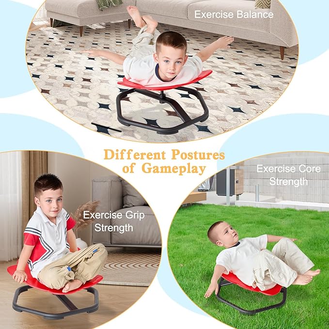 Spinning Chair for Autistic Kids Sit and Spin Chair for Kids Swivel Sensory Chair Elephant Spinning Seat Autism Sensory Chair Items for Sensory Room Training Balance Body Coordination