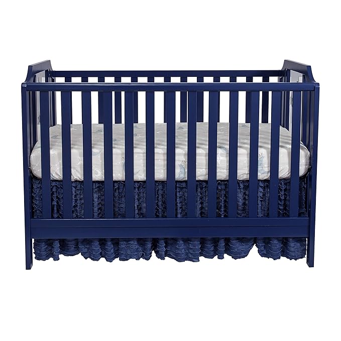 Suite Bebe Celeste 3 in 1 Convertible Island Crib Wood and Acrylic, Navy Blue