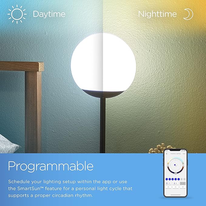 Enbrighten Bedside Decor Lamp Tabletop Wi-FI Dimmable Color Changing Music-Sync 2-Port USB-charging Station 2.4A Dorm Bedroom Home Office Living Room Compatible with Alexa 70331 Black