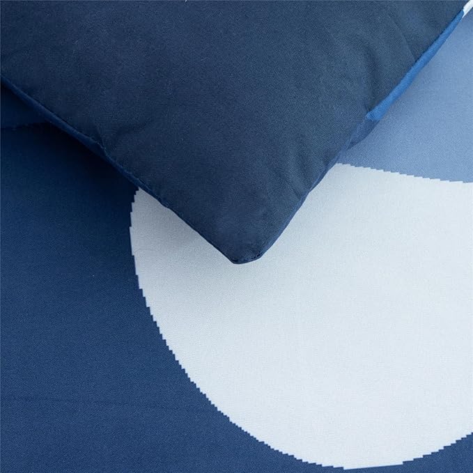 Meeting Story Camouflage Bedding Set, Colorful Pattern Style Comforter Set, 5 PCS One Comforter Two Pillowcases Two Sheets in One Bag, All Season Bedspread for Teens Adults (Navy,Twin 5Pcs)
