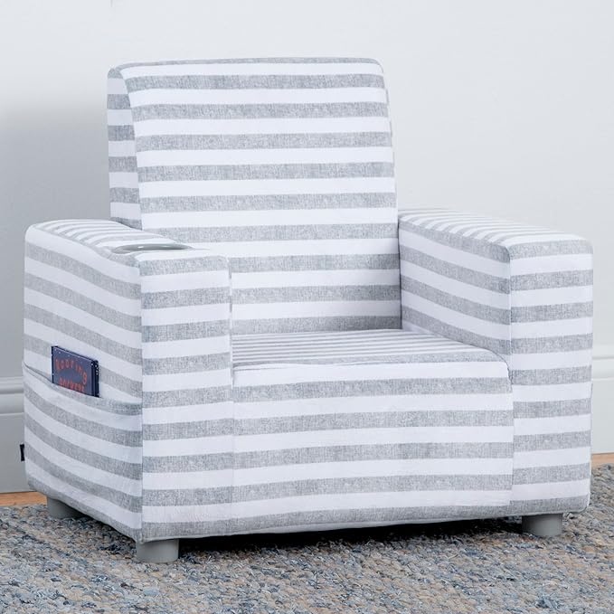 GAP GapKids Upholstered Chair, Grey/White