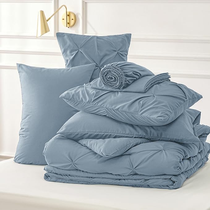 Bedsure Comforter Set Queen - Bed in a Bag Queen 7 Pieces, Bedding Sets Bed Set with Comforter, Sheets, Pillowcases & Shams