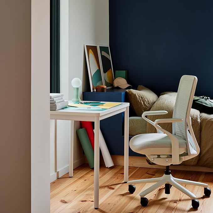 Branch Daily Desk - Functional At Home Office Desk with Effortless Assembly, Timeless Design, Rounded Corners, and Built-in Cable Notch - 36” W x 28.5” H x 24” D - Sage Work Table