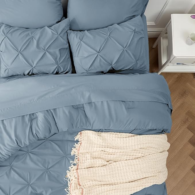 Bedsure California King Comforter Set - Cal King Bed Set 7 Pieces, Cali King Bedding Set with Comforter, Sheets, Pillowcases & Shams