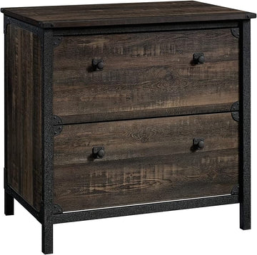 Sauder Steel River Lateral File, L: 30.08" x W: 20.75" x H: 29.53", Carbon Oak Finish