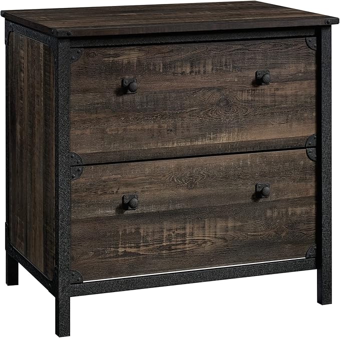 Sauder Steel River Lateral File, L: 30.08" x W: 20.75" x H: 29.53", Carbon Oak Finish