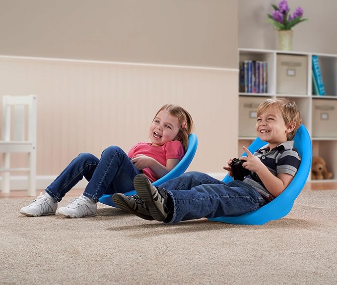 American Plastic Toys Little Kids (2-Pack, Red), Stackable, Lightweight, & Portable, Reading, Gaming, TV, Outdoor & Indoor, 50lb Max Scoop Rocker
