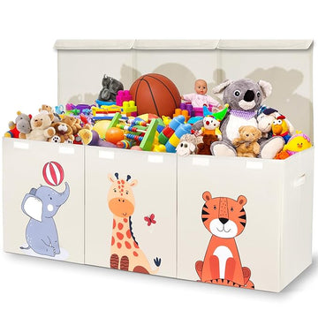 Zebra Baby Toy Chest For Boys & Girls - Stylish & Versatile Plush Animal Holder & Kids Toy Organizer Makes Playroom Organization Easy -