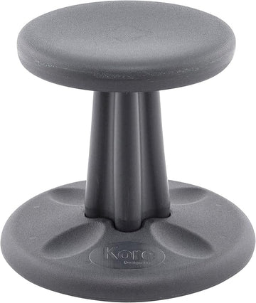 Kore Kids Preschool Wobble Chair - Flexible Seating Stool for Classroom, Preschool, Kindergarten & Elementary School - Age 4-5 yrs, Grey (12in)