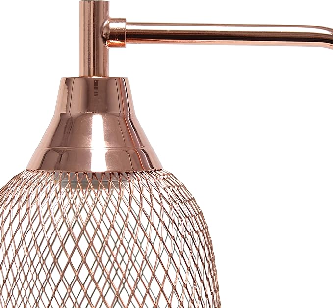 Elegant Designs LD1060-RGD Mesh Wire Table Lamp, Rose Gold