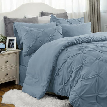 Bedsure Full Size Comforter Sets - Bedding Sets Full 7 Pieces, Bed in a Bag Bed Sets with Comforter, Sheets, Pillowcases & Shams, Adult & Kids Bedding