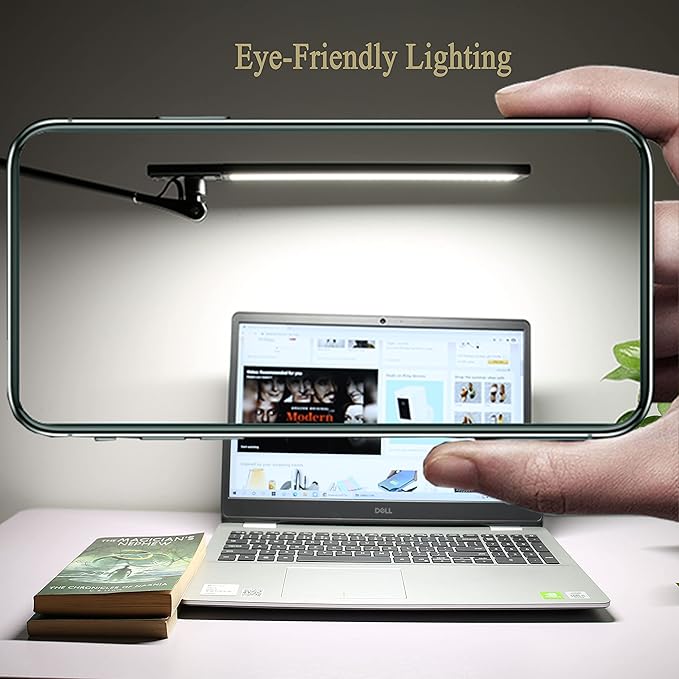 LED Desk Lamp, Architect Task Lamp, 12W Eye-Caring Metal Swing Arm Dimmable Drafting Table Lamp with Clamp,Touch Control Desk Lamp, Study Reading Work Office Workbench