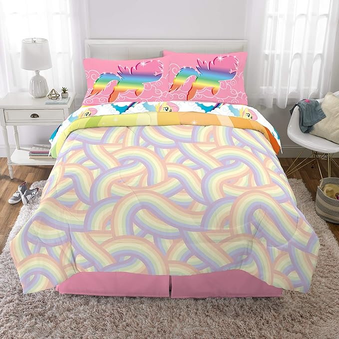 Franco Kids Bedding Super Soft Microfiber Comforter and Sheet Set, 5 Piece Full Size, My Little Pony