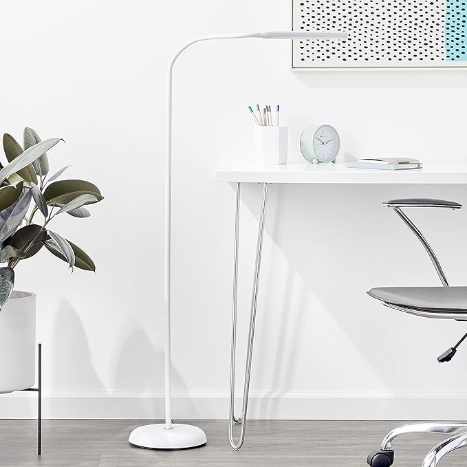 Daylight Company Unolamp, Standing Lamp for Living Room, Bedroom, Salon, Office, Touch Control, Flexible Arm, Sleek Design, Multipurpose
