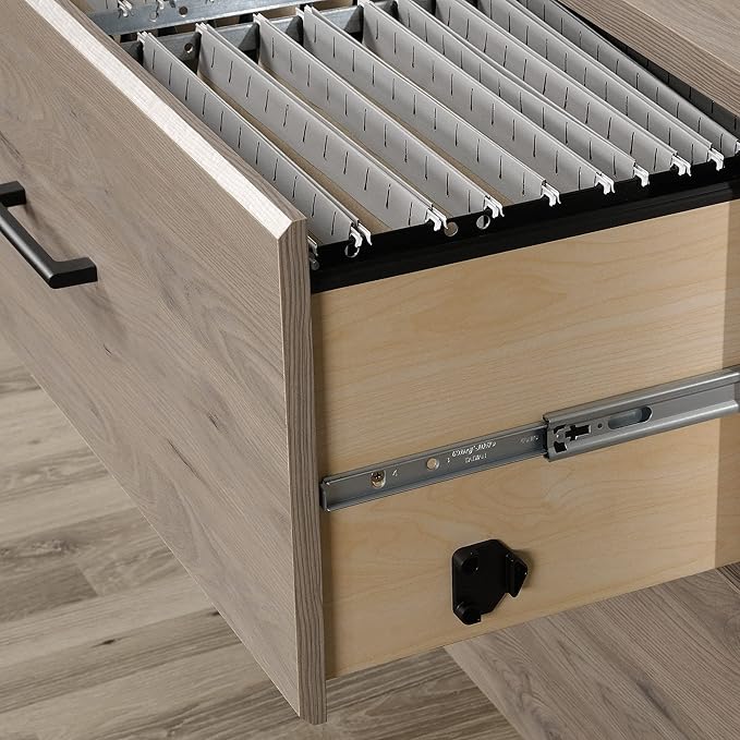 Sauder Summit Station 2-Drawer Lateral File Cabinet, L: 33.86" x W: 20.87" x H: 29.02", Laurel Oak