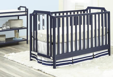 Suite Bebe Celeste 3 in 1 Convertible Island Crib Wood and Acrylic, Navy Blue