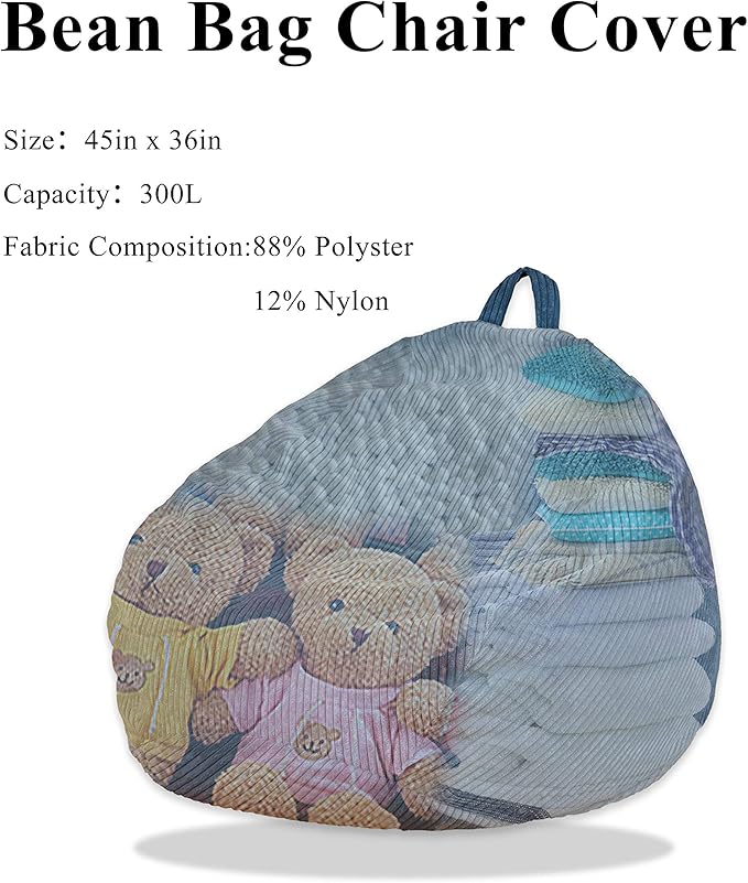 Bean Bag Chairs (No Filler),Bean Bag Cover,Stuffed Animal Storage Toddler Bean Bag for Adults,Kids,Teens,Large Bean Bag for Pink
