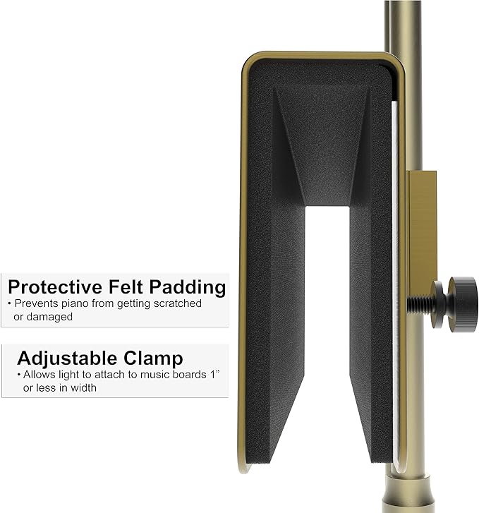 Cocoweb 22" Grand Piano Lamp, LED, Adjustable, Quality Lighting in Antique Brass, with Plug-in Adapter - GPLED22ABD
