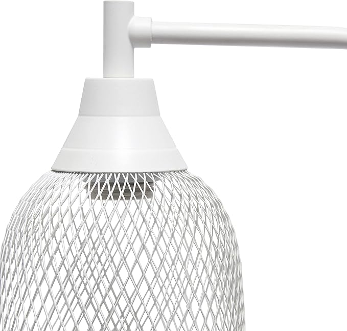 Elegant Designs LD1060-WHT Mesh Wire Table Lamp, Matte White