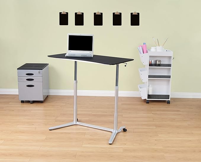Calico Designs 51230 Sierra Height Adjustable Desk, Silver/Black 37.5 Inch