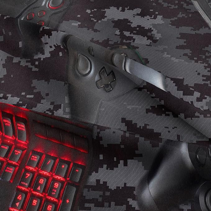 Tailor Shop Gaming Comforter Set Queen Size for Boys, Black Camouflage Gamer Bedding Sets for Boys Kids Teenage, All Season 3 Piece Gaming Bed Set with 1 Comforter and 2 Matching Pillowcases……