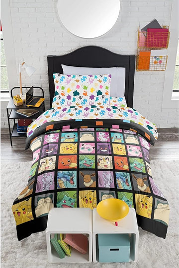 Pokémon, "Kanto Favorites" Twin Bed in a Bag Set, 64" x 86", Twin, Multi Color