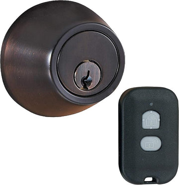 MiLocks WF-02OB Digital Deadbolt Door Lock with Keyless Entry via Remote Control for Exterior Doors, Oil Rubbed Bronze