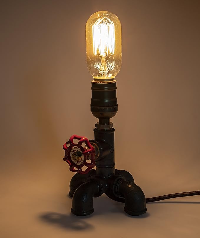 Loft Style Lamp, Squidward, Steam Punk Industrial, Bedside Night Lamp, Metal Body, Table Desk Light with Dimmer, LL-022