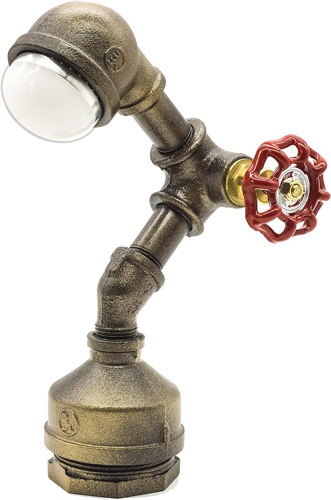 Loft Style Vintage Metal LED Table Lamp, Alfred, Steampunk Industrial, Night Light, Desk Light, LL-007-DL