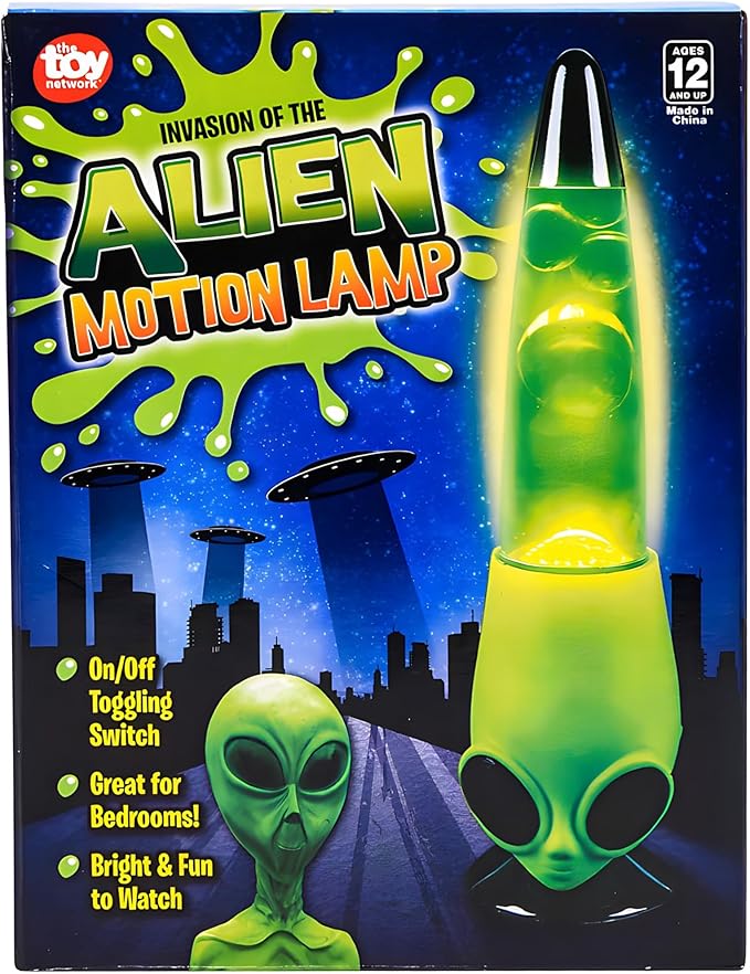 Rhode Island Novelty 13 Inch Alien Head Wax Motion Lamp