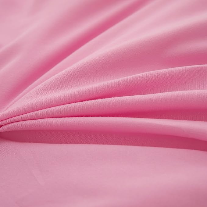 Full Size Comforter Set for Girls Kids, 3Pcs Pink Comforter Set Full, Blush Pink Princess Bedding, Vintage Soft Boho Chic Bedding for All Season