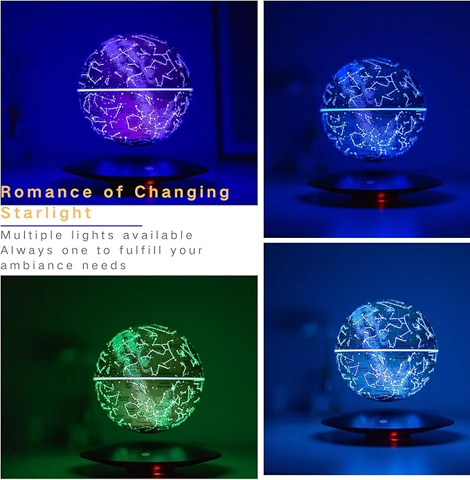 Levitating Constellation Ball, Levitating Star Night Light Globe, Creative LED Starlight Ball Gifts for Birthday Kids Women Girls Boy Best Friend