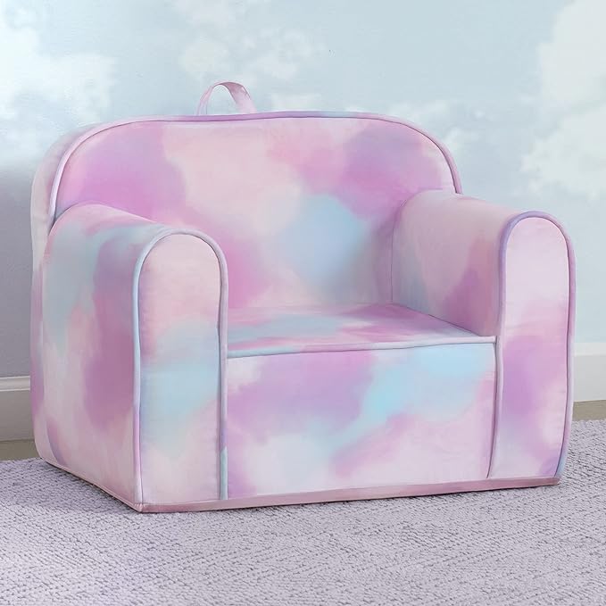 Delta Children Cozee Chair for Kids for Ages 18 Months and Up, Tie Dye