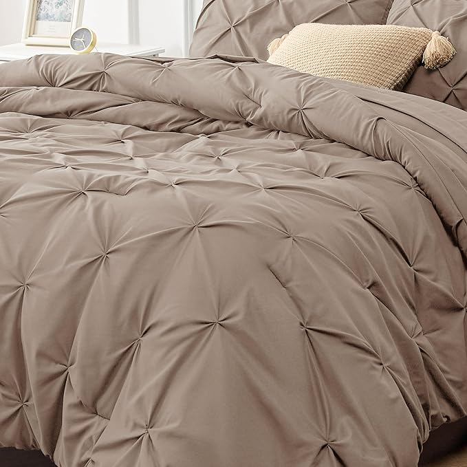 Bedsure Twin XL Comforter Set - Extra Long 5 Pieces Dorm Bedding Sets, Twin XL Bed in a Bag with Comforter, Sheets, Pillowcase & Sham