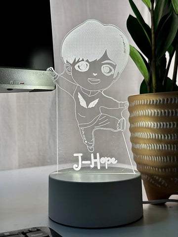 J-Hope Kpop Bangtan Boys LED Night Light Bedroom Desk Lamp - Perfect Holiday Gift, Birthday Gift, Christmas Gift (Novelty Item, Limited Stock)