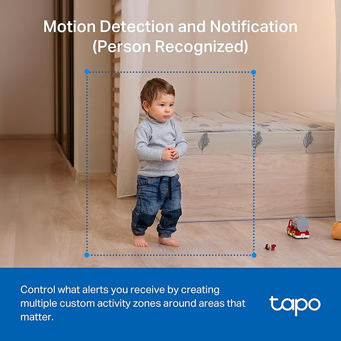 Tapo by TP-Link Pan/Tilt Security Camera for Baby Monitor, Pet Camera w/Motion Detection, 1080P, 2-Way Audio, Night Vision, Cloud & SD Card Storage, Works with Alexa & Google Home, Black (Tapo C201)