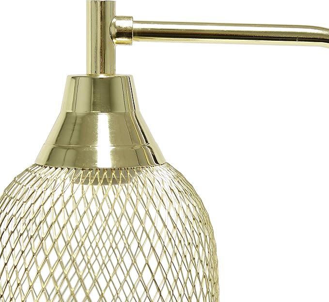 Elegant Designs LD1060-GLD Mesh Wire Table Lamp, Gold