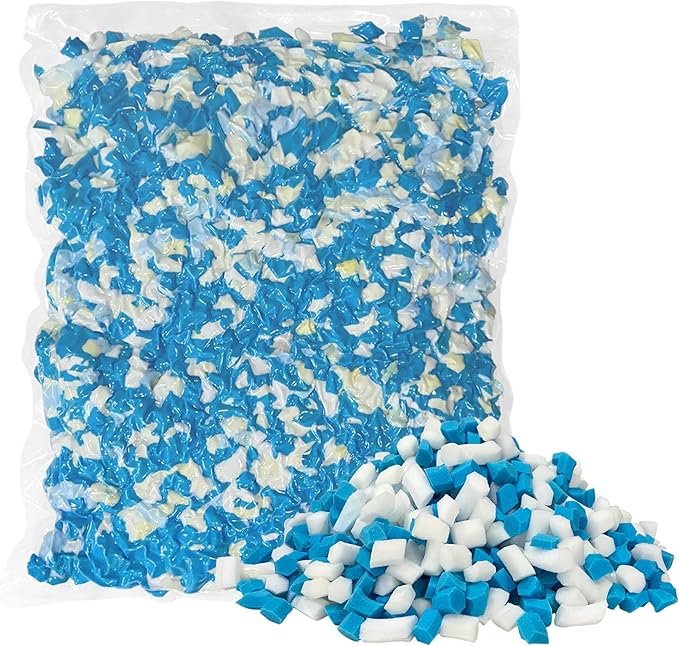 5 LBS Shredded Memory Foam Filling, Bean Bag Filler, Added Gel Particles Comfortable and Soft,Very Suitable for Filling Bean Bags, Pillows,Dog beds, Couch Cushion