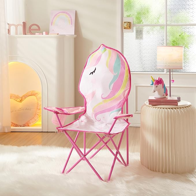 Heritage Kids Children's Figural Camp Chair, Unicorn