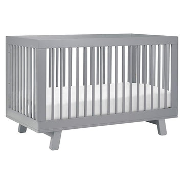 Babyletto Hudson 3-in-1 Convertible Crib with Toddler Bed Conversion Kit in Grey, Greenguard Gold Certified
