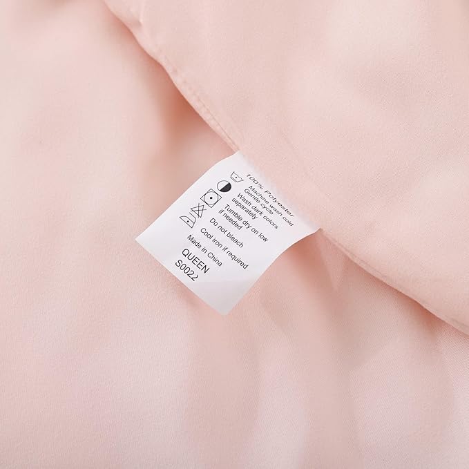 ROSGONIA Twin Comforter Set for College Girls Boys Blush, 1 Boho Pink Comforter & 1 Pillowcase, Lightweight Kids Comforter Sets Dorm Bedding