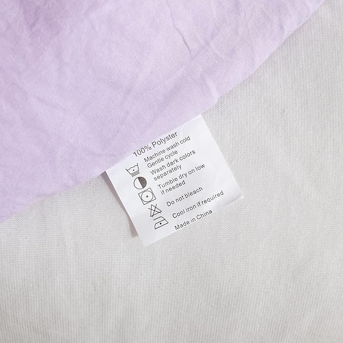 ROSGONIA Twin Comforter Set for College Girls Boys Lavender, 1 Boho Purple Comforter & 1 Pillowcase Lightweight Kids Comforter Soft Dorm Bedding