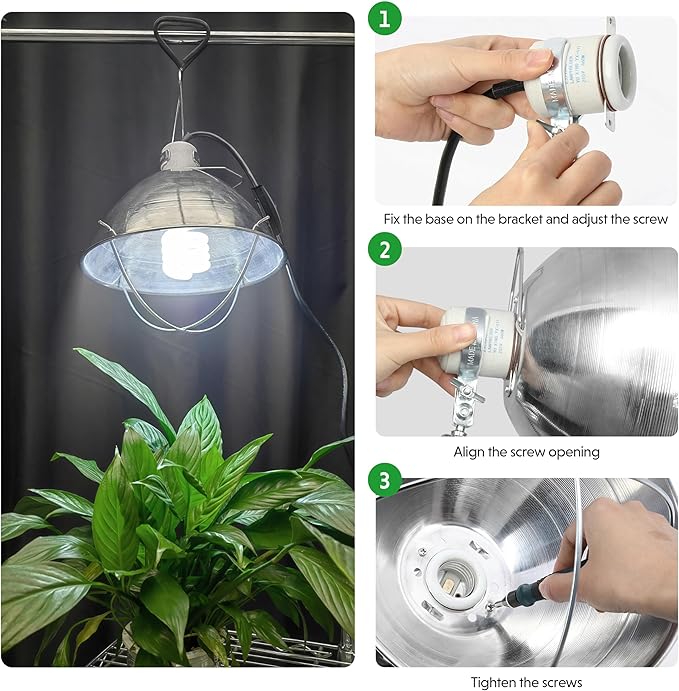 Simple Deluxe Adjustable Clamp Lamp with 10.5" Aluminum Reflector and Bulb Guard, 250W E26 Socket (Bulb Not Included), 6ft 18/2 SJT Cord,Silver